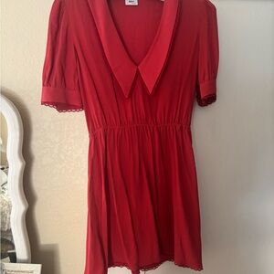 Aritzia Sunday Best Aki Dress - Peter Pan Collar in Watermelon 🍉